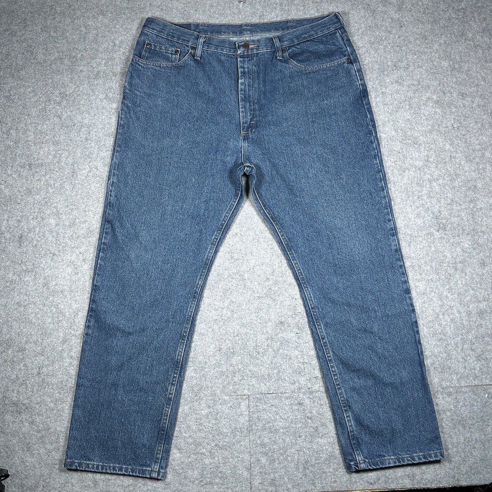 Wrangler Denim jeans men's size 40x30‎ (38x29)Blue Faded Straight Leg Premium